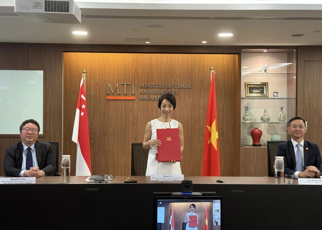 Singapore signed an Implementation Agreement (IA) to collaborate on carbon credits with Vietnam.